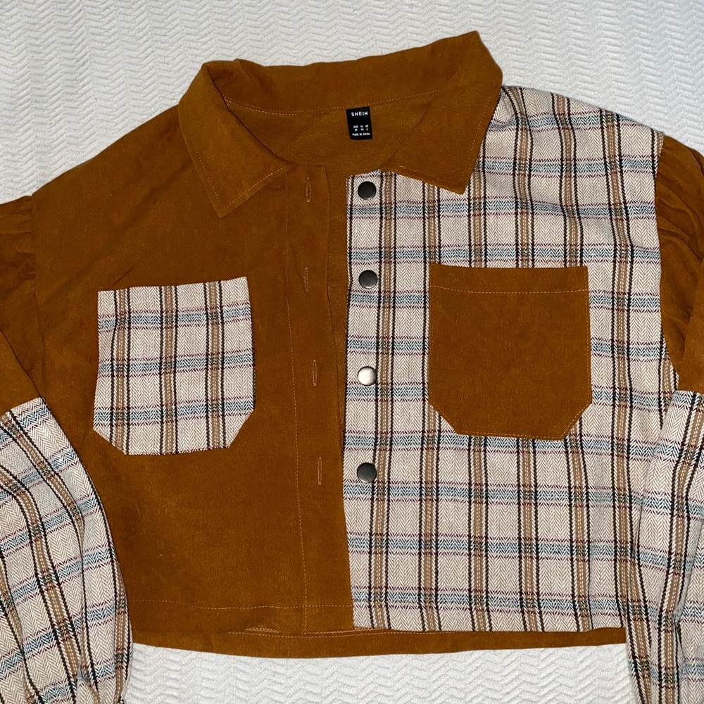 Brown and plaid jacket